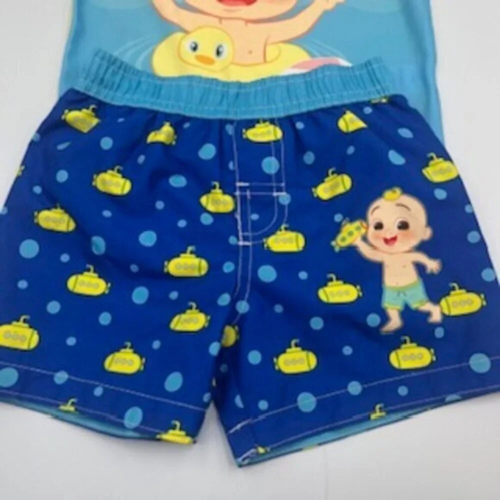 Coco Melon 2 Piece‎ Swim Suit And Rash Guard Boys Size 12 Months